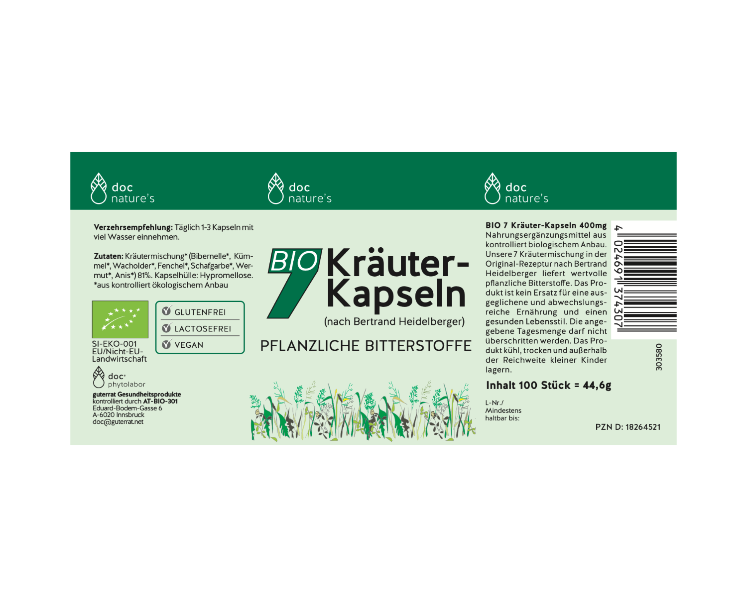 Bio 7 Bitterstoff-Kapseln - Das bewährte Original nach Bertrand Heidelberger