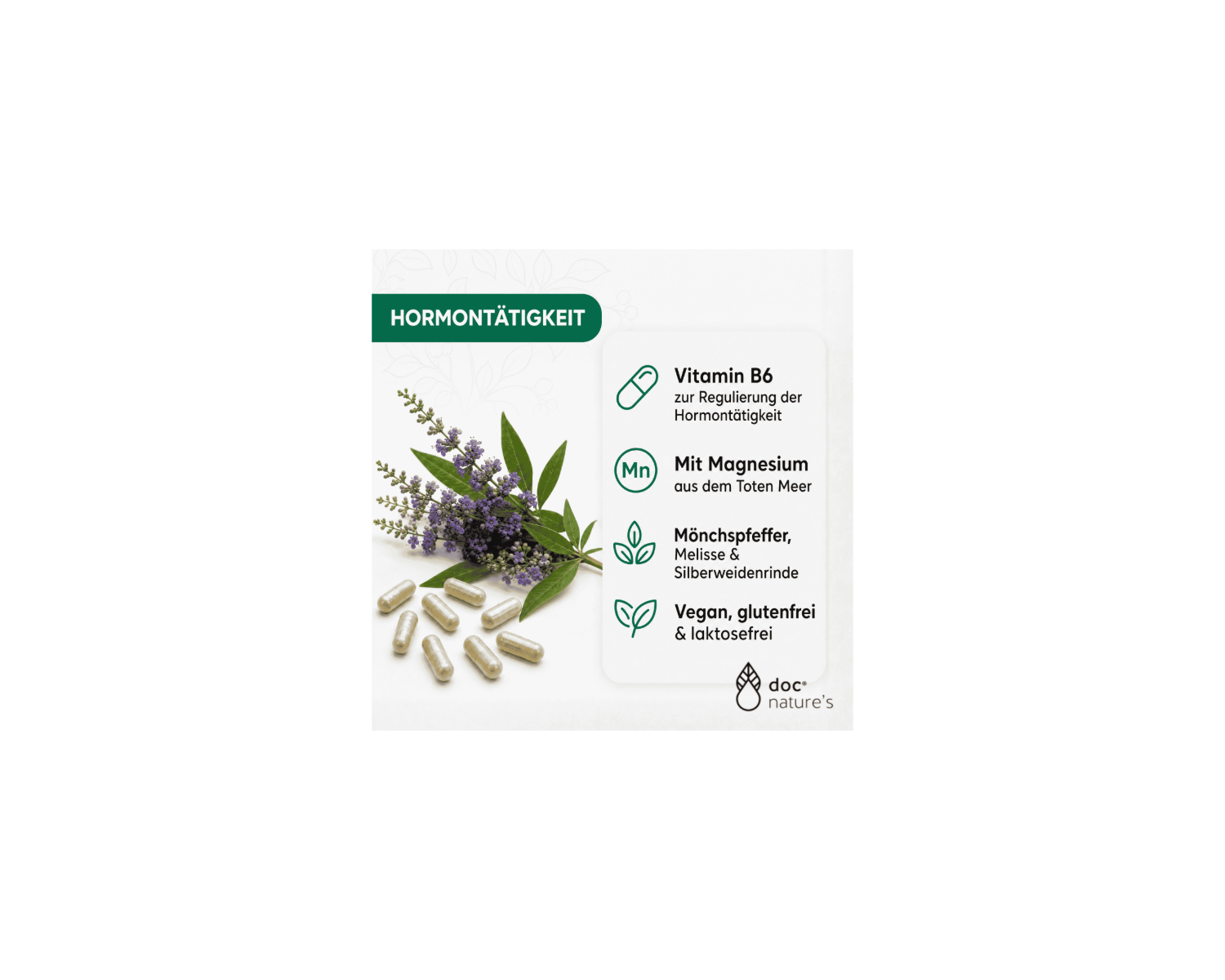 Mönchspfeffer Plus Kapseln - Für hormonelle Balance & einen regulären Zyklus