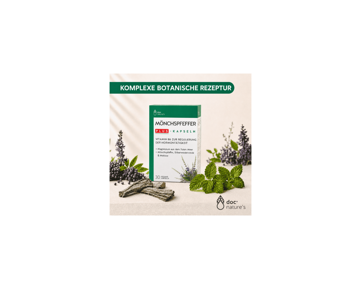 Mönchspfeffer Plus Kapseln - Für hormonelle Balance & einen regulären Zyklus