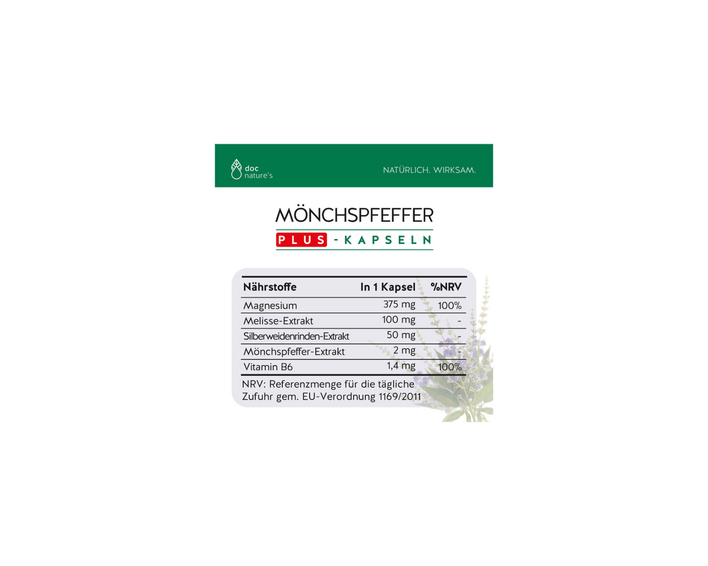 Mönchspfeffer Plus Kapseln - Für hormonelle Balance & einen regulären Zyklus