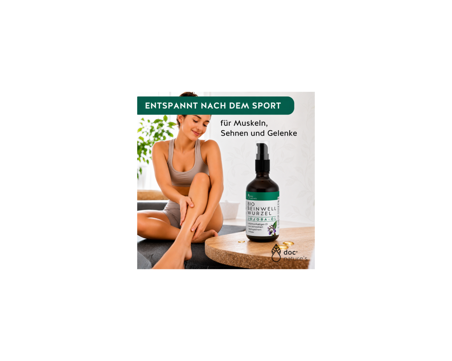 Bio Beinwellwurzel Jojoba-Öl - Pflanzliche Pflege für Muskeln, Gelenke & Rücken, 50 ml