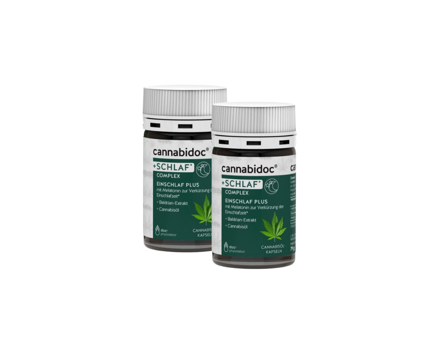 2x cannabidoc + SCHLAF COMPLEX EINSCHLAF PLUS, ZUR VERKÜRZUNG DER EINSCHLAFZEIT