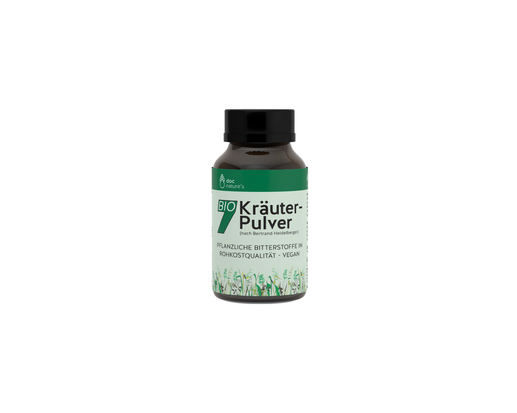 BIO 7 Bitterstoffe Pulver - Tägliche Kräuter-Routine mit 7 Bio-Pflanzen vor dem Essen, 75 g oder 150 g