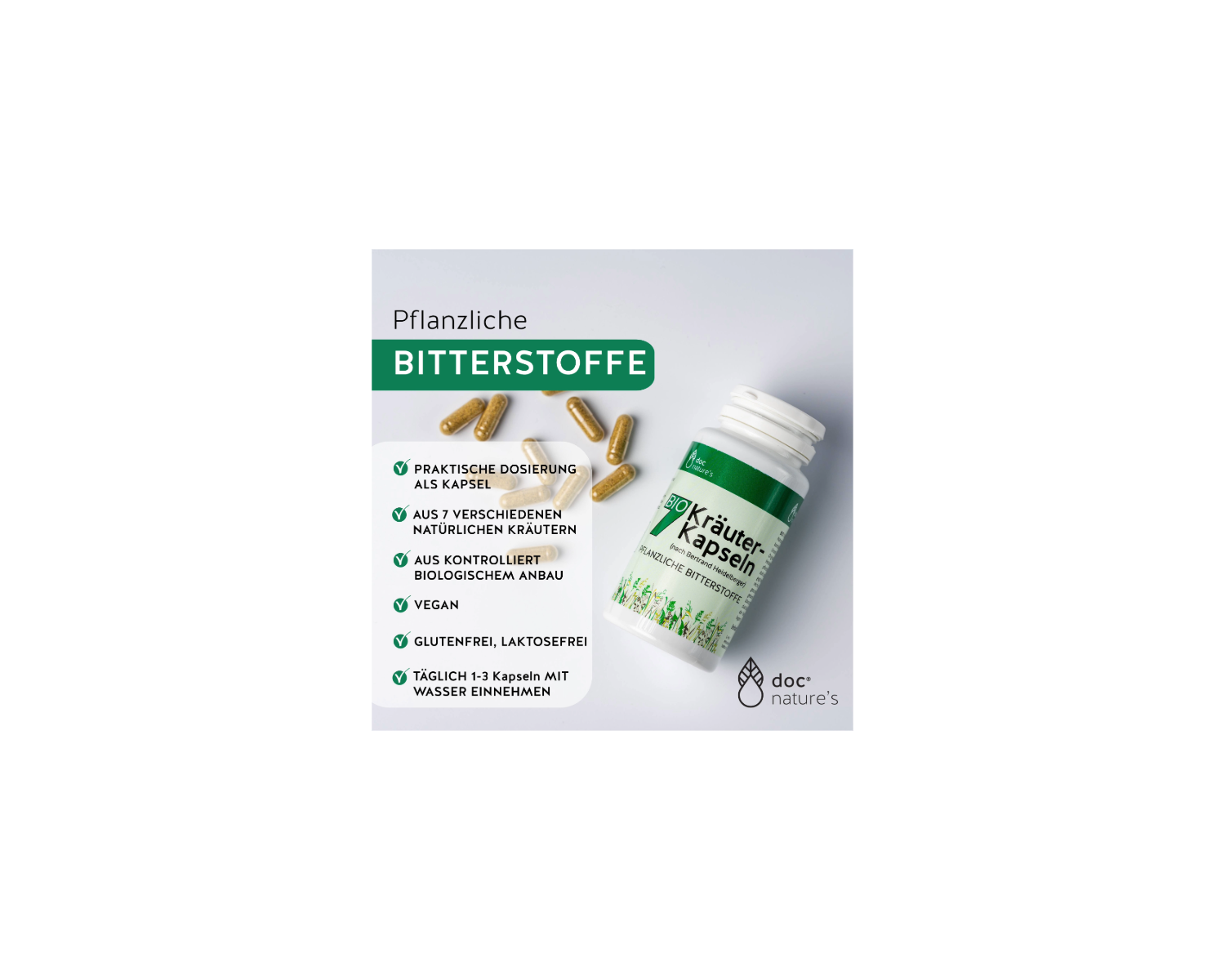 BIO 7 BITTERSTOFF-KAPSELN, ORIGINAL NACH BERTRAND HEIDELBERGER