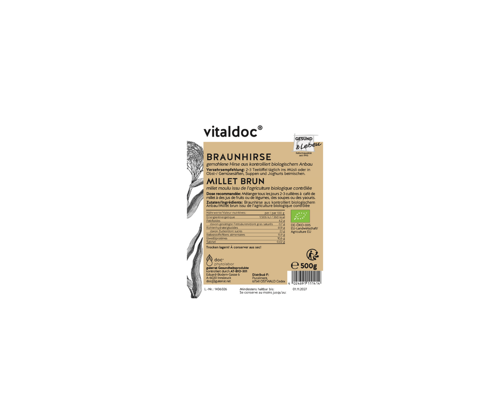 vitaldoc® BIO BRAUNHIRSE GEMAHLEN