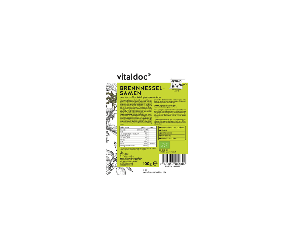 vitaldoc® Brennnessel-Samen Bio, 100 g