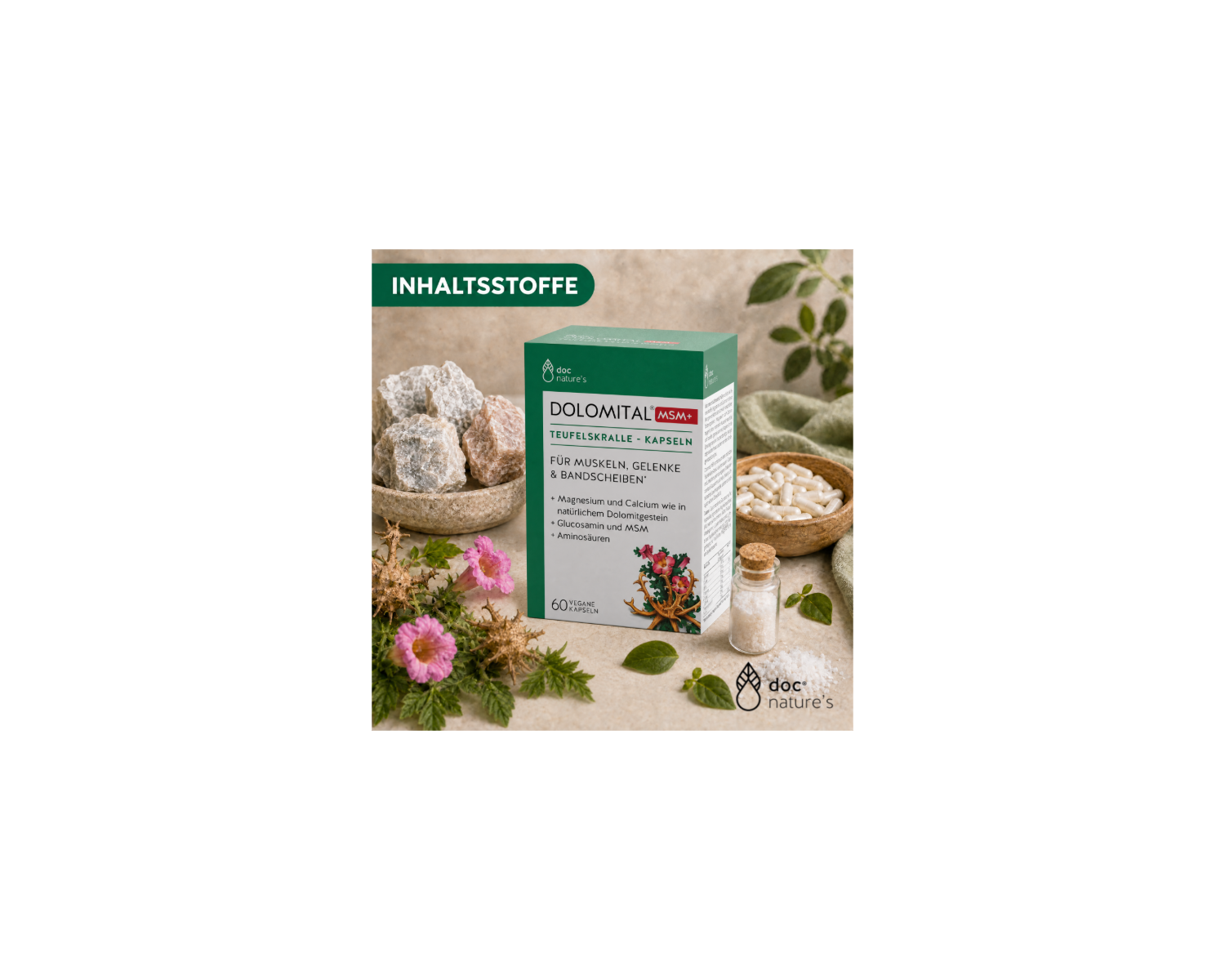 Dolomital® Teufelskralle MSM+ Kapseln - Für Beweglichkeit, Muskeln & Gelenke