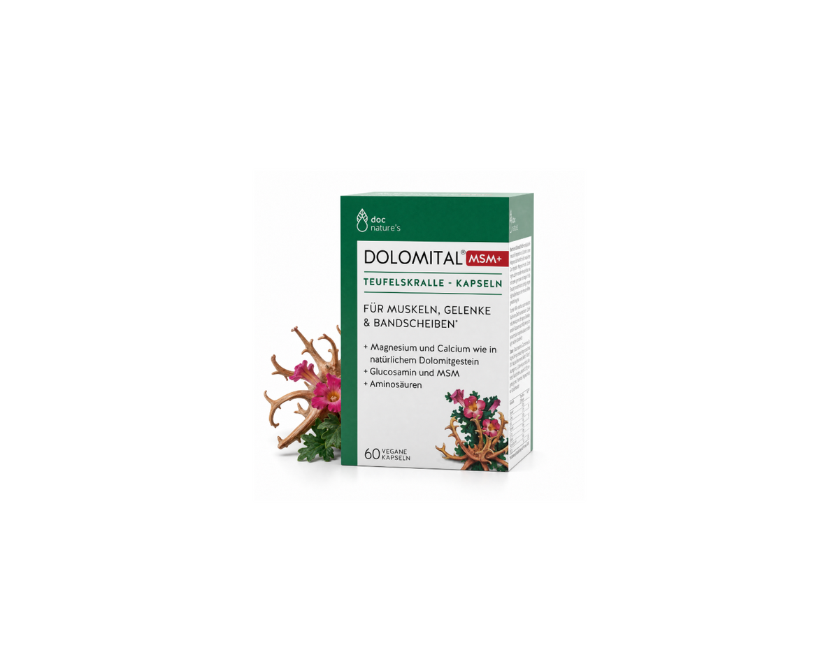 Dolomital® Teufelskralle MSM+ Kapseln - Für Beweglichkeit, Muskeln & Gelenke