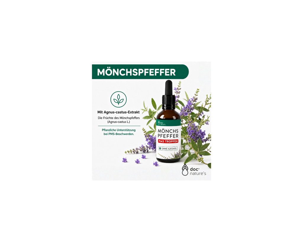 Mönchspfeffer PMS Tropfen - Pflanzlich für Zyklus, Stimmung & die Tage vor der Periode, 30 ml