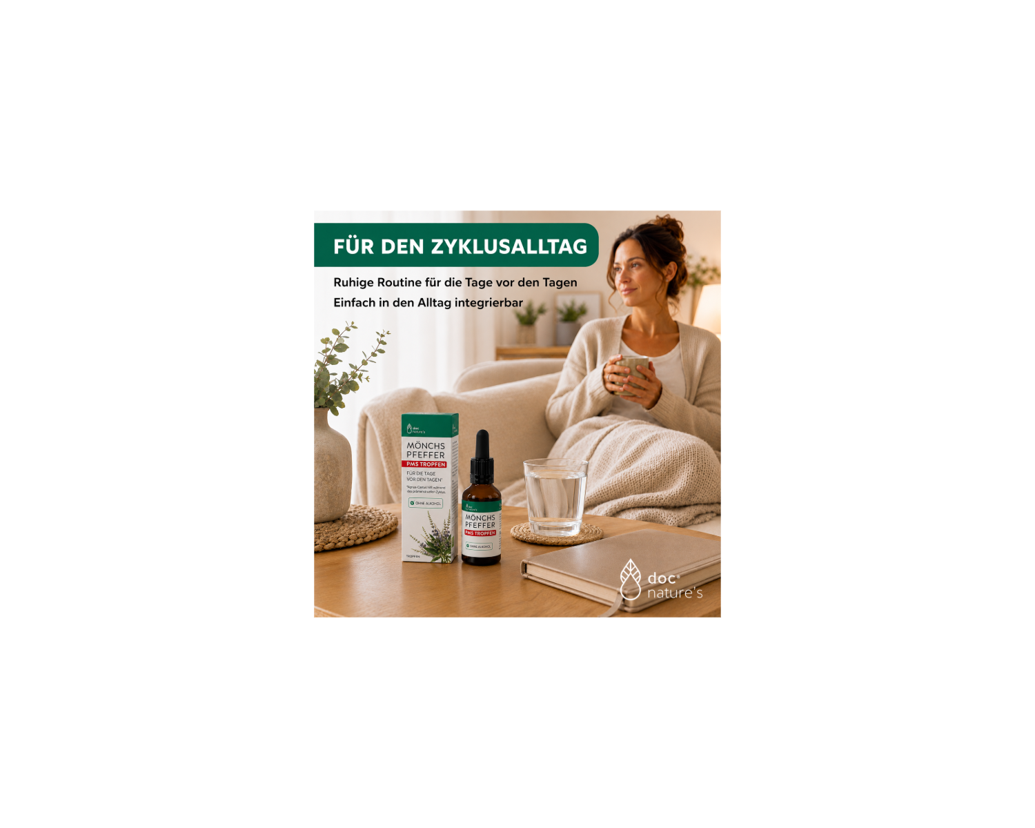 Mönchspfeffer PMS Tropfen - Pflanzlich für Zyklus, Stimmung & die Tage vor der Periode, 30 ml
