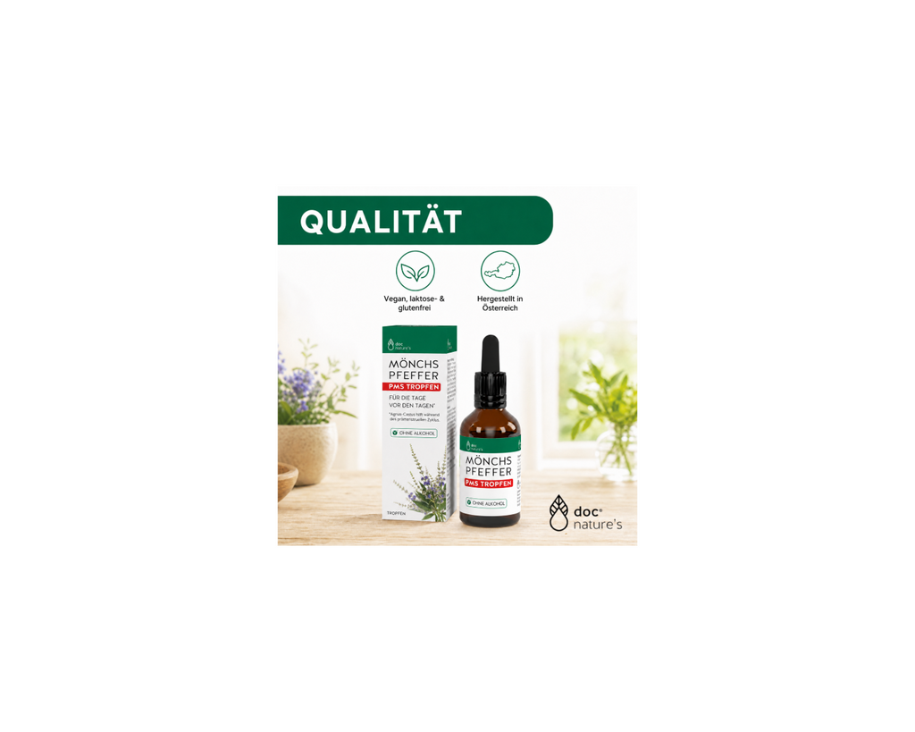 Mönchspfeffer PMS Tropfen - Pflanzlich für Zyklus, Stimmung & die Tage vor der Periode, 30 ml