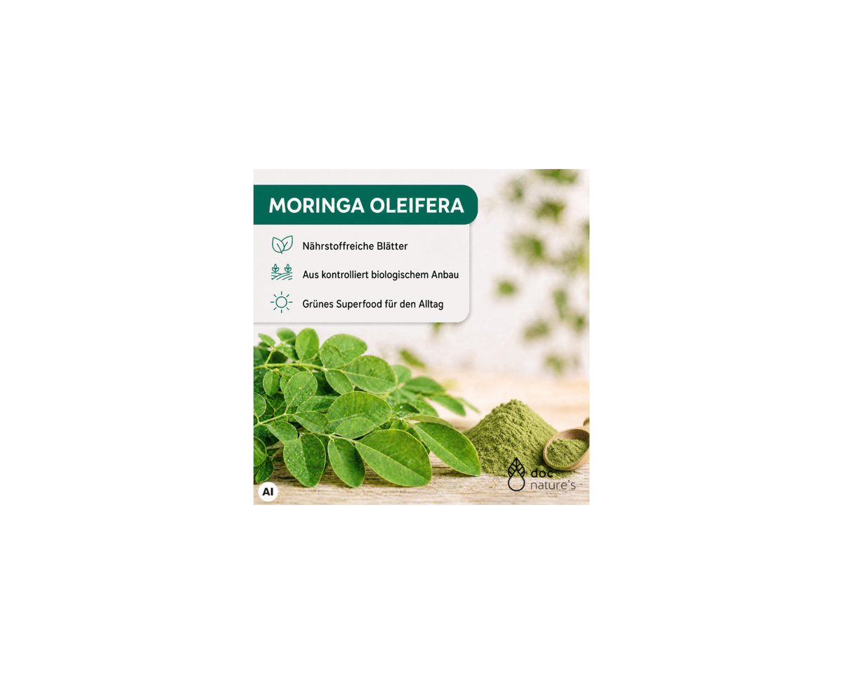 Bio Moringa Kapseln - Pflanzliche Nährstoffe für Energie & Vitalität im Alltag