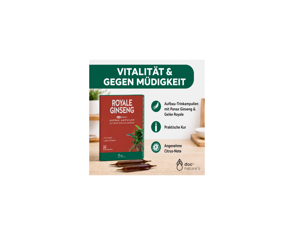 Royale Ginseng Ampullen - Ginseng & Gelee Royale für Energie & Vitalität
