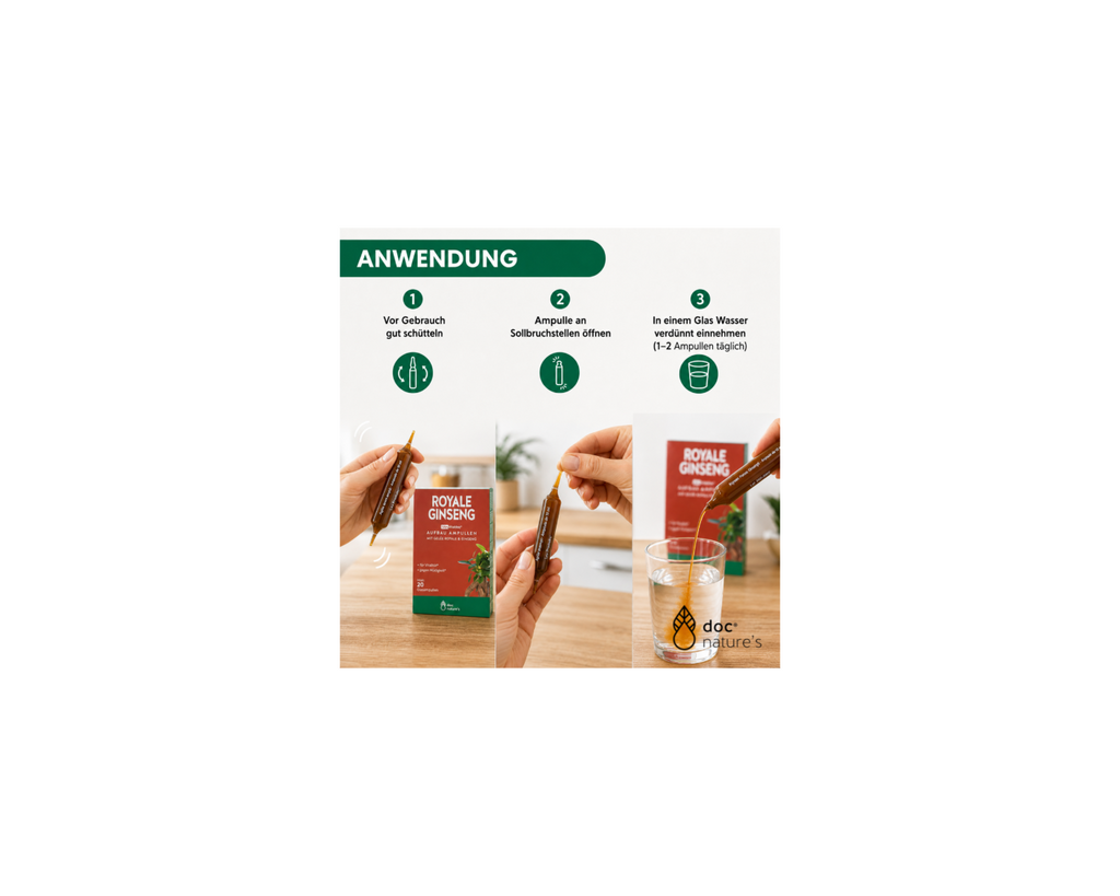 Royale Ginseng Ampullen - Ginseng & Gelee Royale für Energie & Vitalität