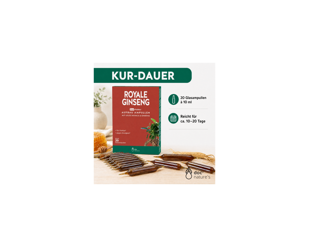 Royale Ginseng Ampullen - Ginseng & Gelee Royale für Energie & Vitalität