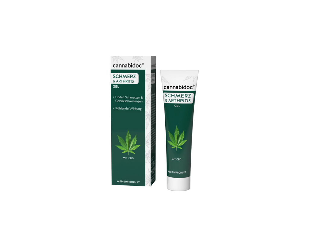 cannabidoc® Schmerz und Arthritis Gel, zur Linderung von Schmerzen und Gelenkschwellungen, 50 ml