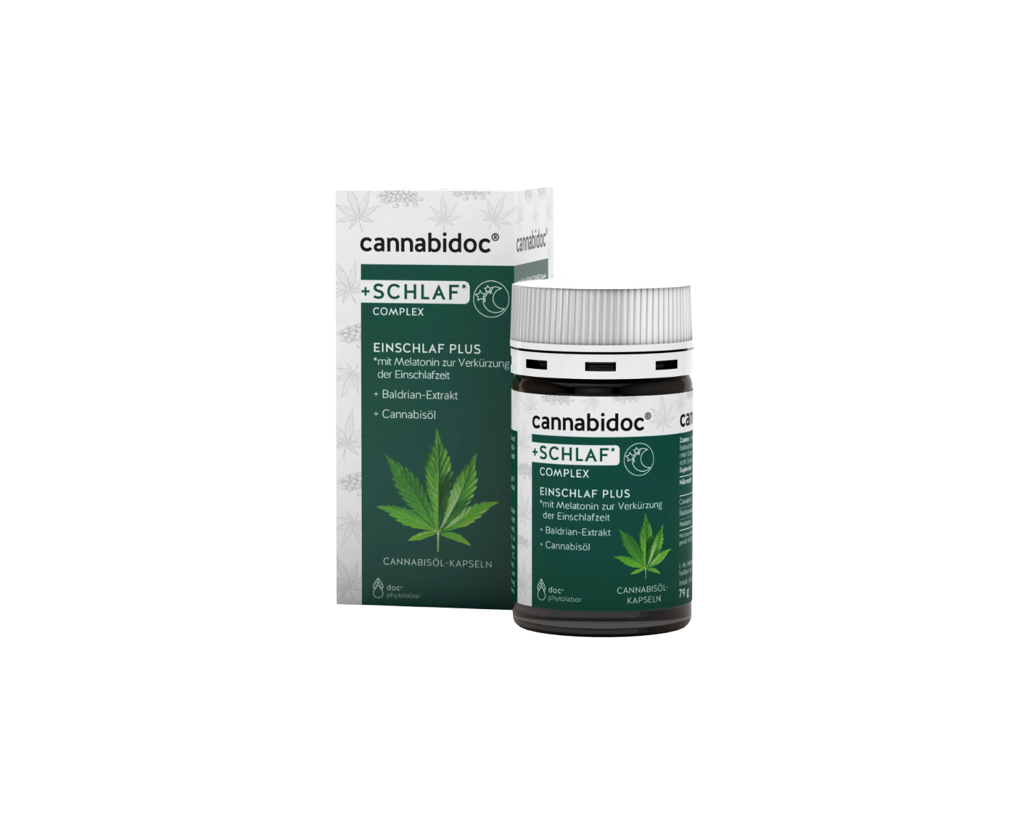cannabidoc® +SCHLAF COMPLEX KAPSELN, ZUR VERKÜRZUNG DER EINSCHLAFZEIT