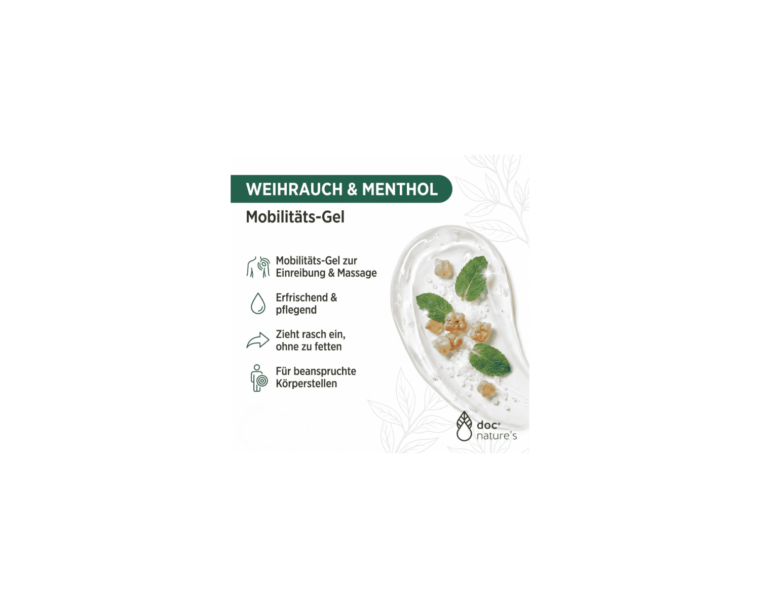 Weihrauch & Menthol Gel - Kühlende Massage für mehr Beweglichkeit & Wohlbefinden, 100 ml