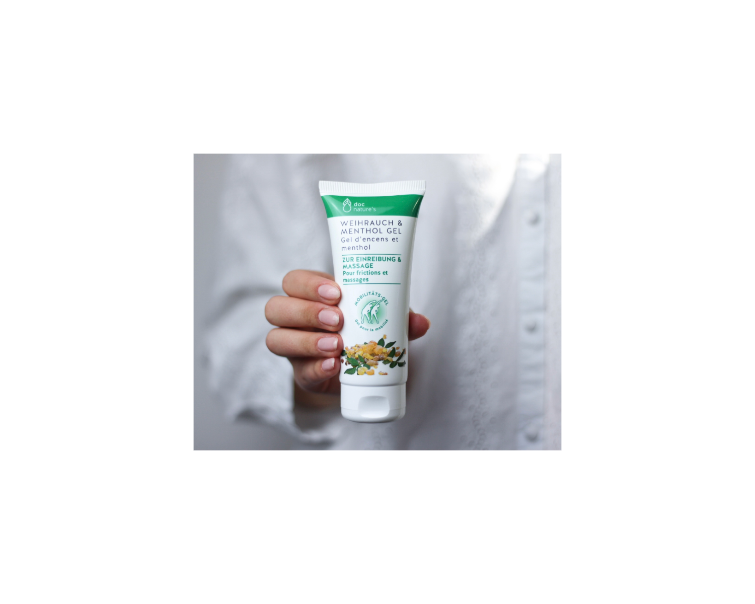 WEIHRAUCH & MENTHOL GEL, ZUR EINREIBUNG UND MASSAGE FÜR MEHR MOBILITÄT
