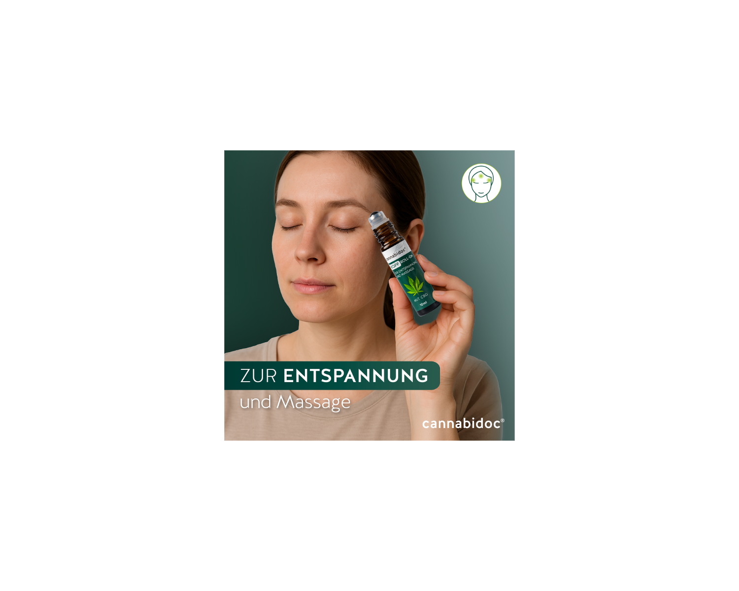cannabidoc® Kopf Roll-on, zur Entspannung und Massage, 10 ml