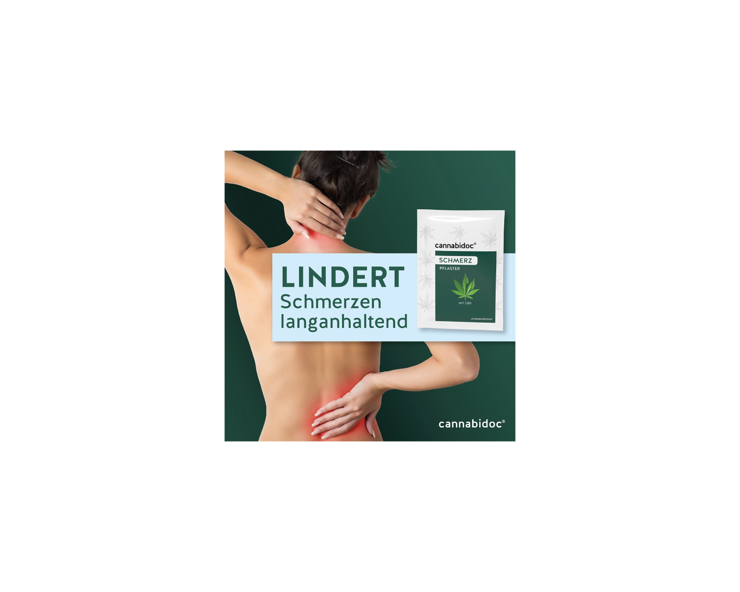 cannabidoc® Schmerz Pflaster, für langanhaltende Schmerzlinderung