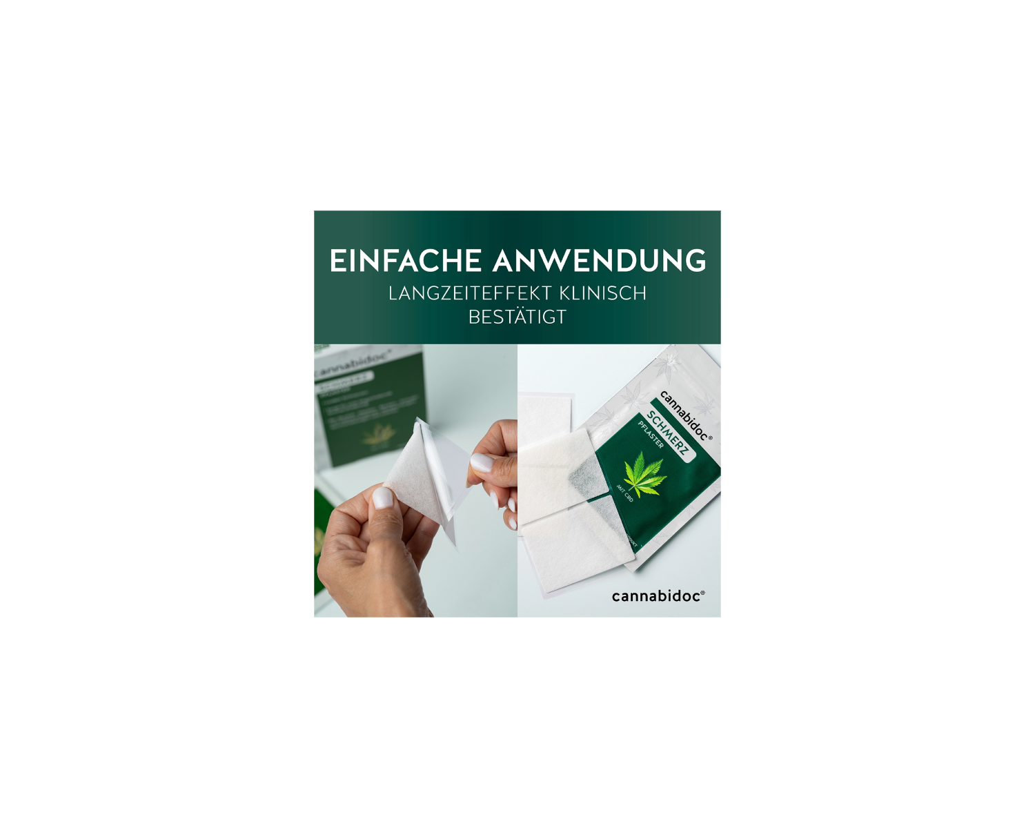 cannabidoc® Schmerz Pflaster, für langanhaltende Schmerzlinderung