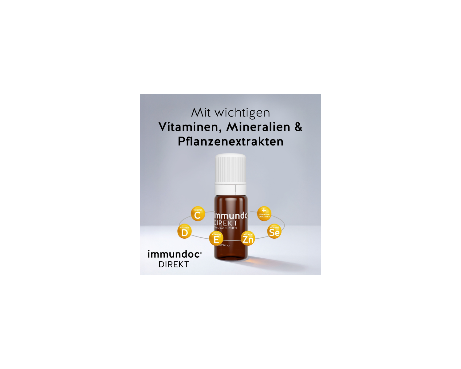 immundoc® Direkt Trinkfläschchen, für eine normale Funktion des Immunsystems, 6x10 ml oder 12x10 ml